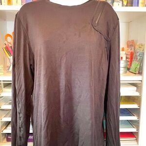 Paskho - Merino Zip Pocket Long Sleeve, Charcoal